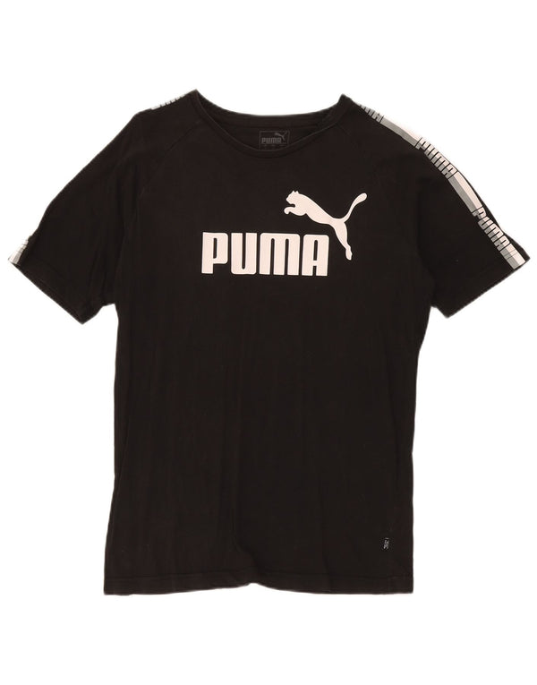 Puma Mens Graphic T-Shirt Top Medium Black