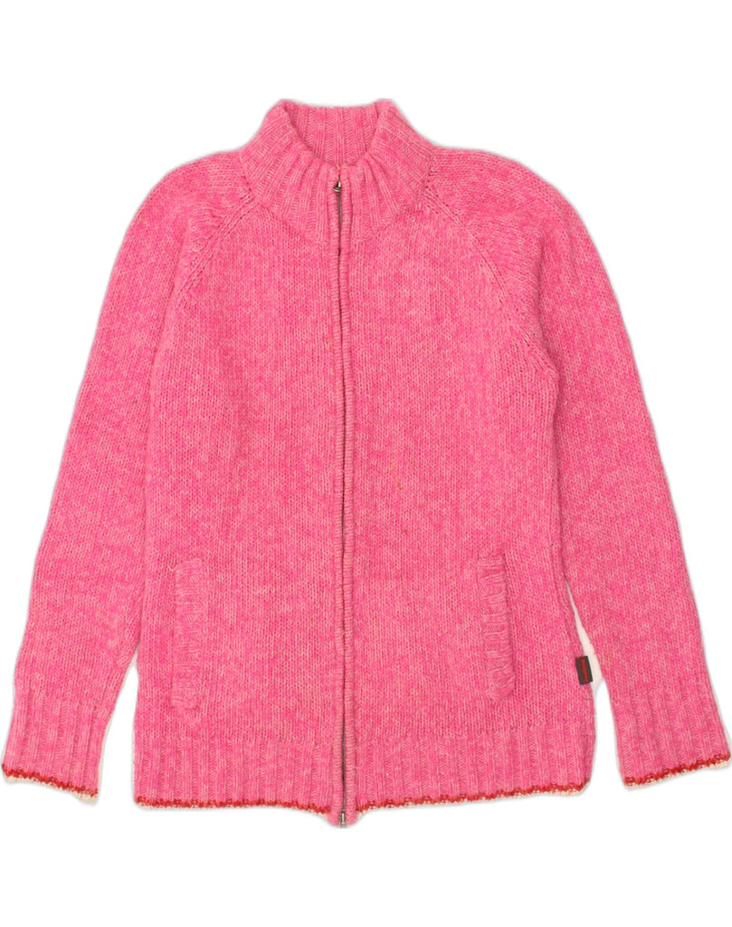 INVICTA Womens Cardigan Sweater UK 14 Large Pink Wool | Vintage Invicta | Thrift | Second-Hand Invicta | Used Clothing | Messina Hembry 