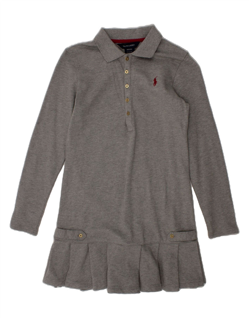 POLO RALPH LAUREN Girls Long Sleeve Polo Dress 8-9 Years Medium  Grey Vintage Polo Ralph Lauren and Second-Hand Polo Ralph Lauren from Messina Hembry 