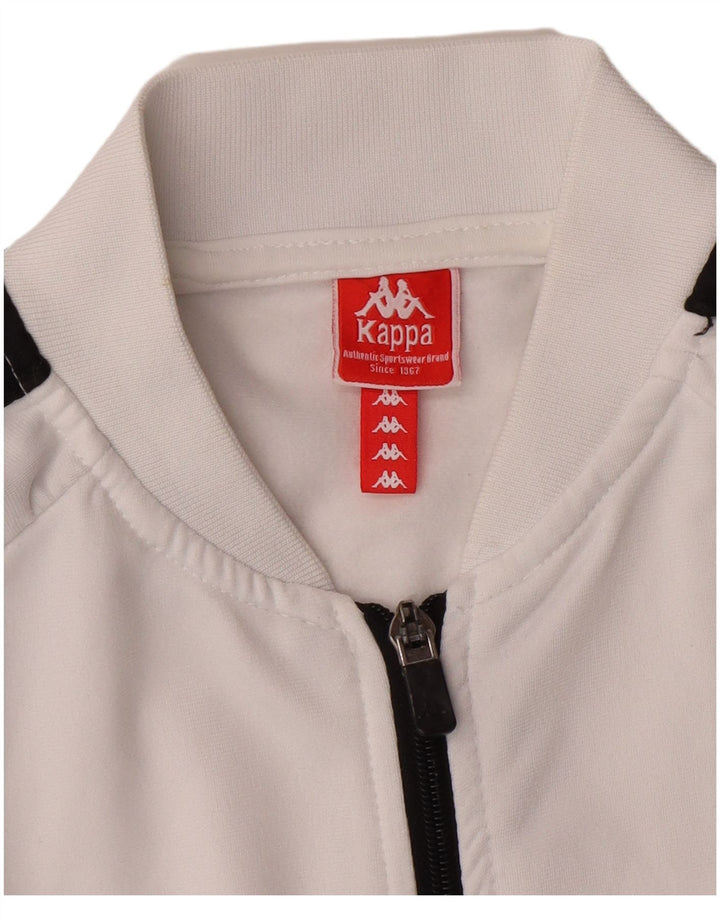 KAPPA Girls Graphic Tracksuit Top Jacket 11-12 Years Small  White