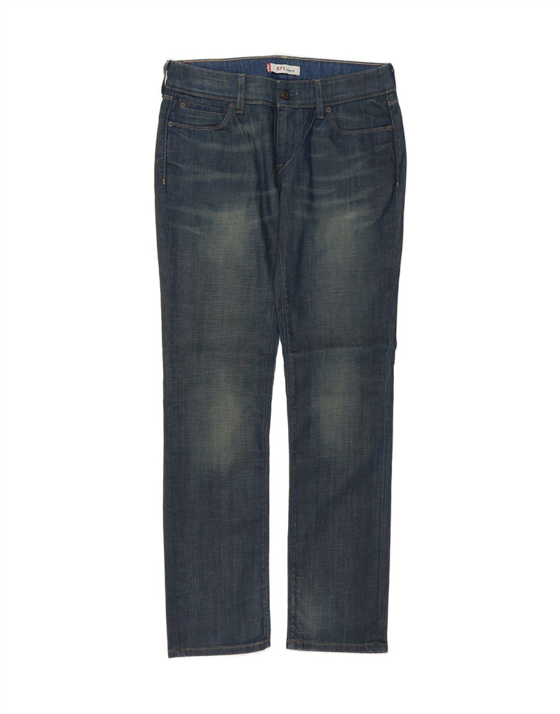 LEVI'S Womens 571 Slim Jeans W32 L32  Blue Vintage Levi's and Second-Hand Levi's from Messina Hembry 