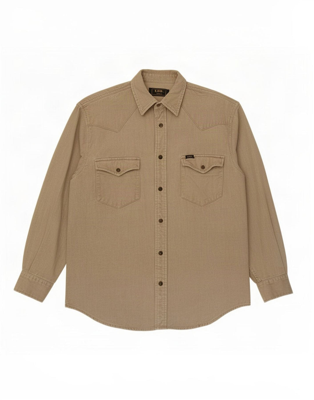 Lee Mens Corduroy Shirt Medium Beige Cotton