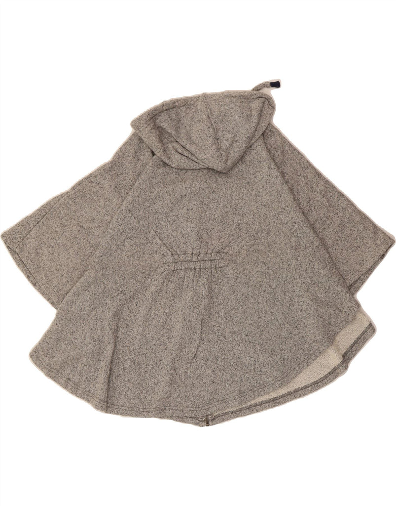 QUIKSILVER Womens Hooded Poncho Cardigan Sweater UK 6 XS Grey Cotton Vintage Quiksilver and Second-Hand Quiksilver from Messina Hembry 