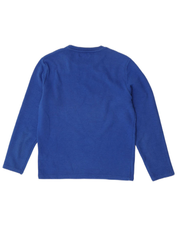 Zara Mens Top Long Sleeve Medium Blue Cotton