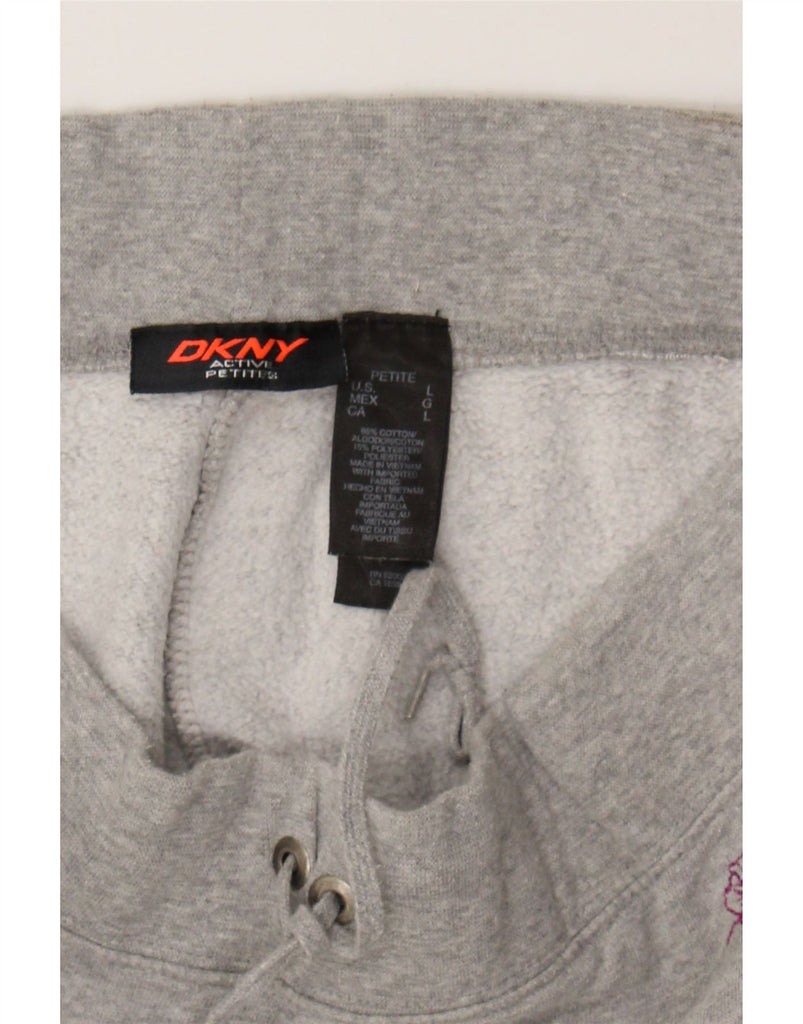 DKNY Womens Tracksuit Trousers UK 14 Large  Grey Cotton Vintage Dkny and Second-Hand Dkny from Messina Hembry 
