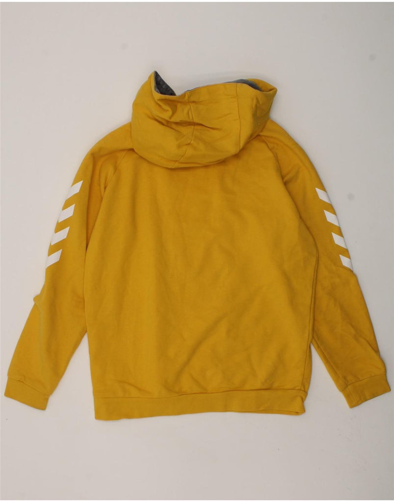 HUMMEL Boys Graphic Hoodie Jumper 7-8 Years Small  Yellow Cotton | Vintage Hummel | Thrift | Second-Hand Hummel | Used Clothing | Messina Hembry 