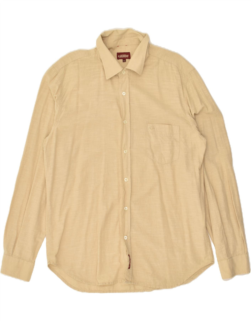 CARRERA Mens Shirt 2XL Beige | Vintage Carrera | Thrift | Second-Hand Carrera | Used Clothing | Messina Hembry 