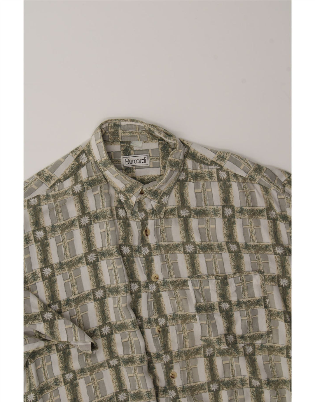 VINTAGE Mens Short Sleeve Shirt Large Green Check Vintage Vintage and Second-Hand Vintage from Messina Hembry 