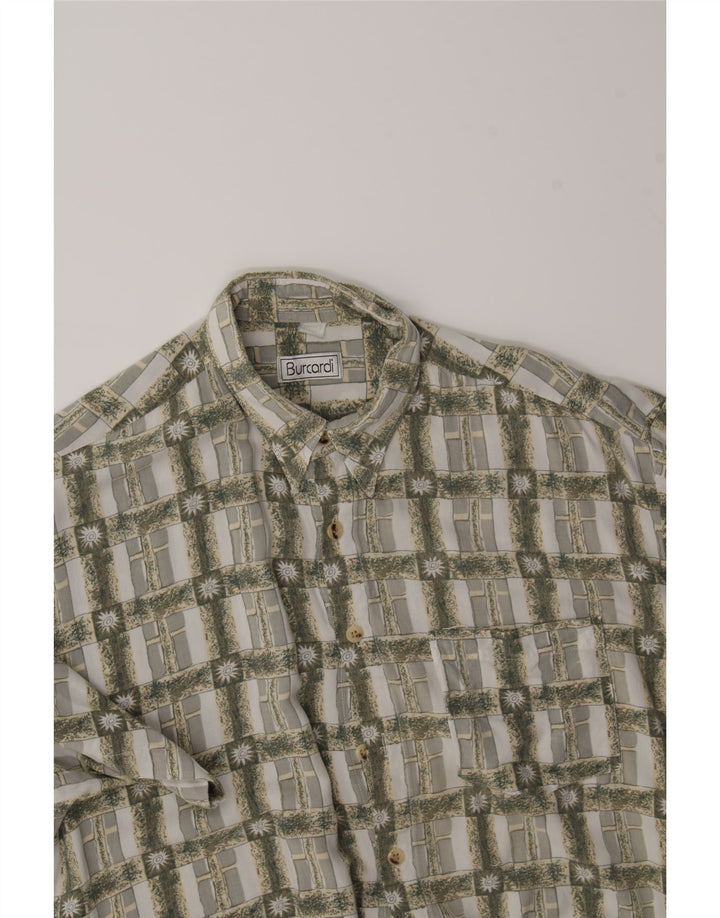 VINTAGE Mens Short Sleeve Shirt Large Green Check Vintage Vintage and Second-Hand Vintage from Messina Hembry 