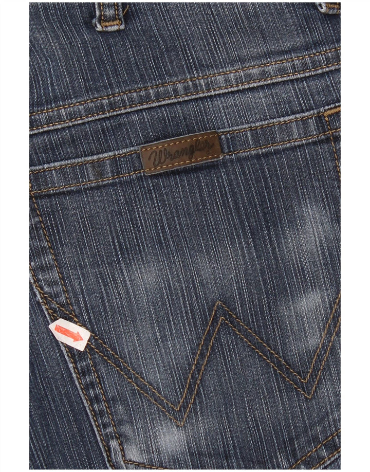 Wrangler Womens Regular Fit Straight Jeans W34 L30 Blue Cotton