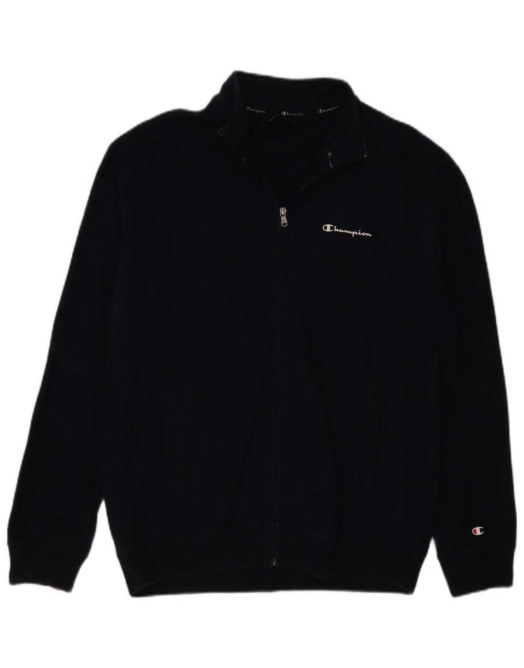 CHAMPION Mens Tracksuit Top Jacket XL Navy Blue Cotton