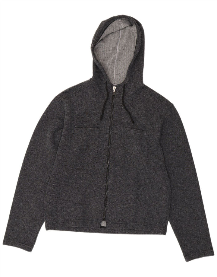 LEVI'S Womens Zip Hoodie Sweater UK 14 Medium Grey