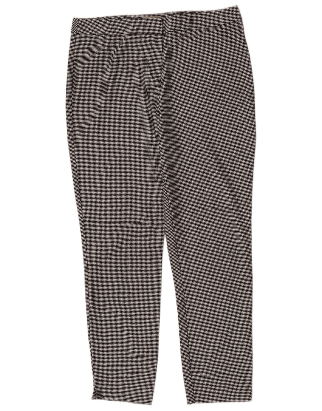 Hobbs Womens Slim Suit Trousers UK 12 Medium W32 L28 Black Houndstooth