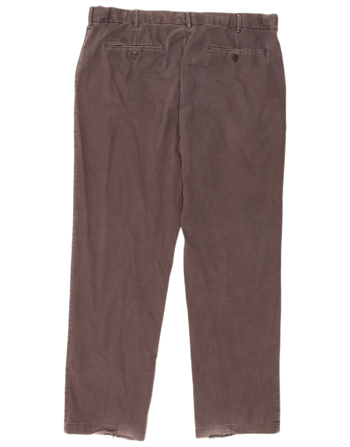 Marks & Spencer Mens Blue Harbour Straight Suit Trousers W40 L33 Brown