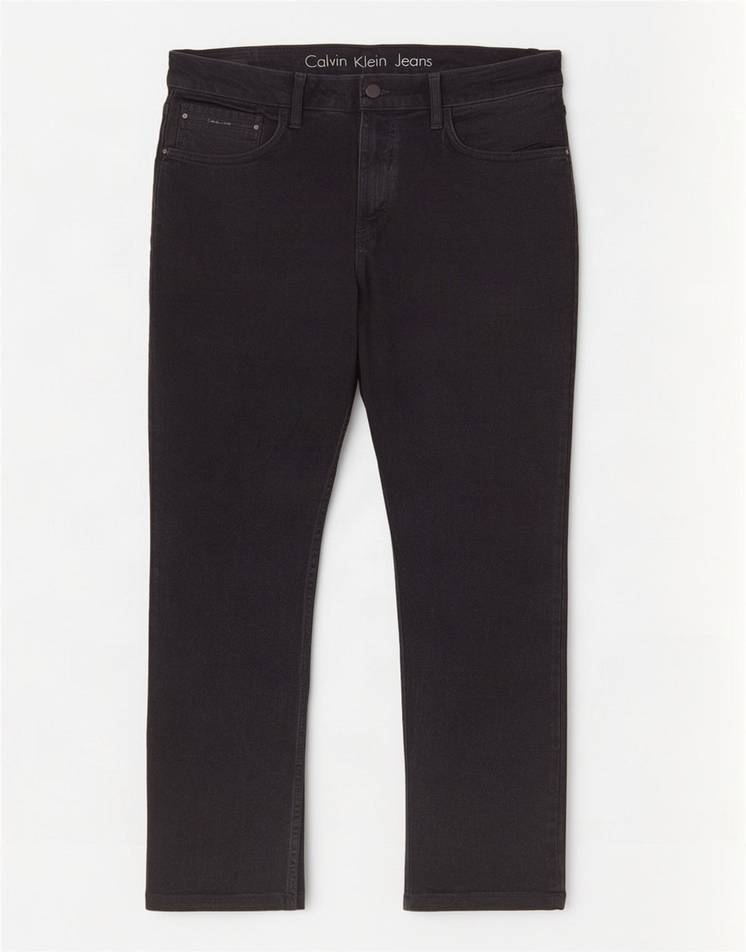 Calvin Klein Mens Straight Jeans W36 L27 Black Cotton