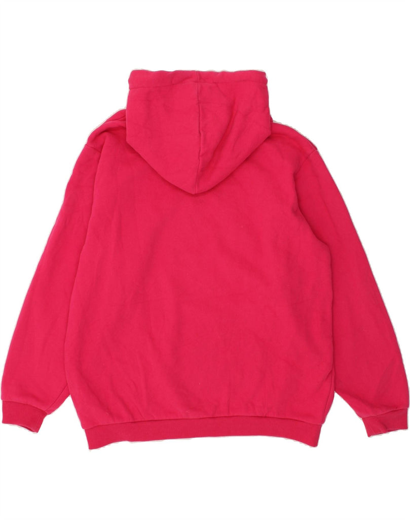 SUPERDRY Womens Oversized Hoodie Jumper UK 14 Medium Pink Cotton Vintage Superdry and Second-Hand Superdry from Messina Hembry 