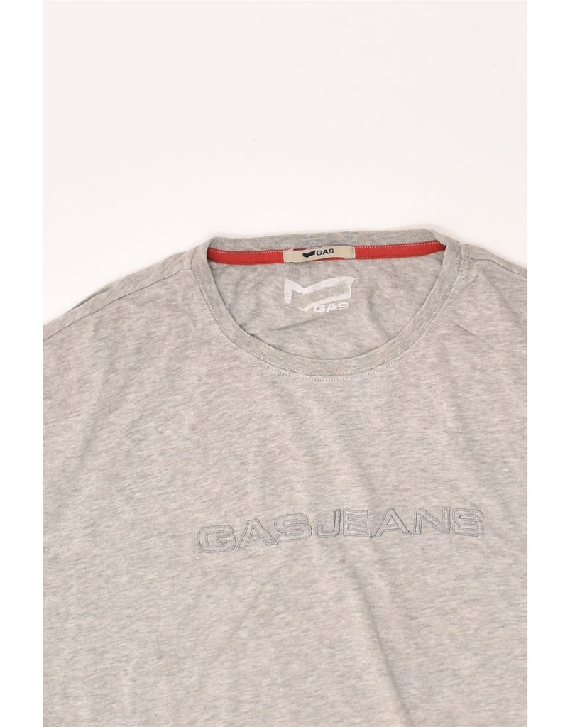 GAS Mens Graphic T-Shirt Top XL Grey Cotton | Vintage Gas | Thrift | Second-Hand Gas | Used Clothing | Messina Hembry 