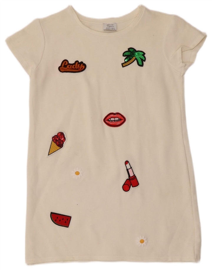 Zara Womens Trafaluc Tunic Top UK 10 Small Off White