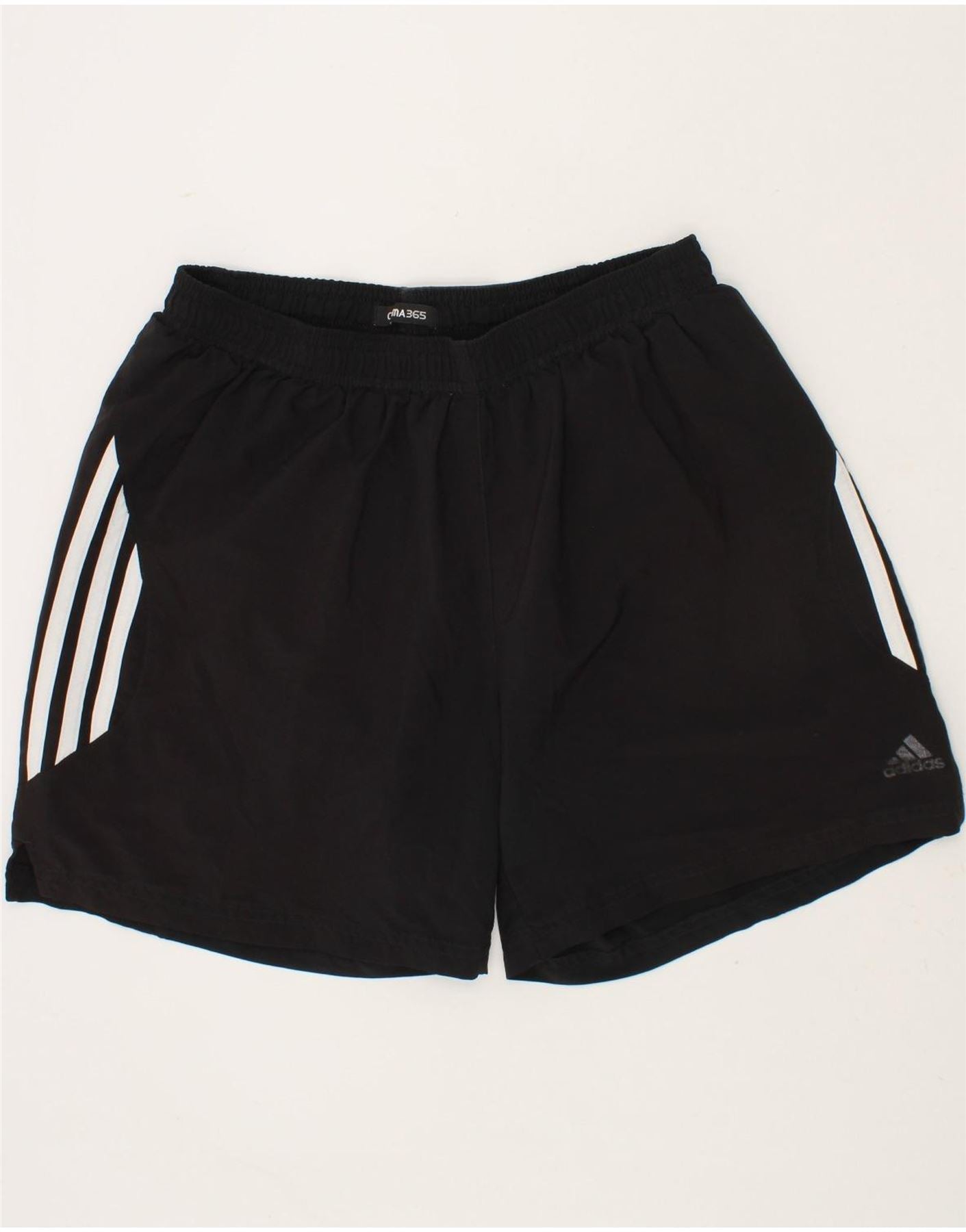 ADIDAS Womens Clima 365 Sport Shorts UK 10 Small Black Polyester Vintage Second Hand Clothing Online Messina Hembry