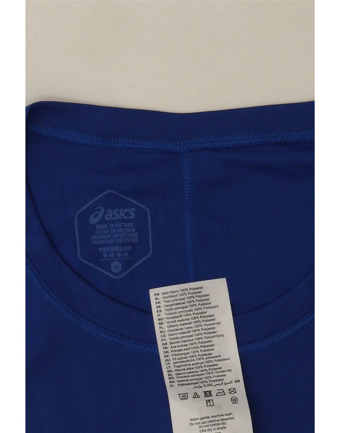 Asics Mens Vest Top Medium Blue Polyester