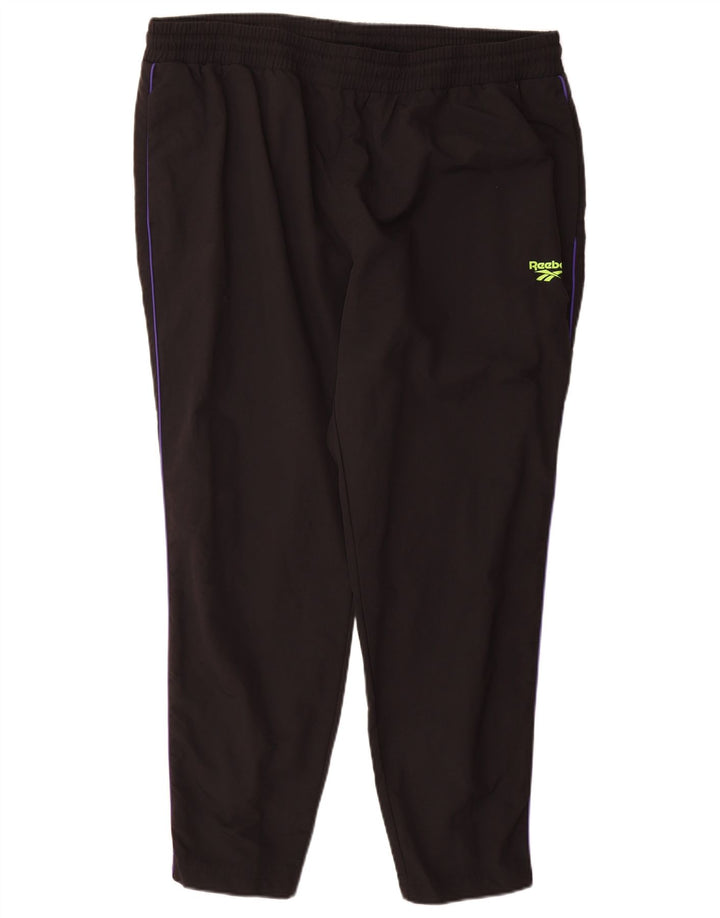 Reebok Mens Tracksuit Trousers XL  Black Nylon