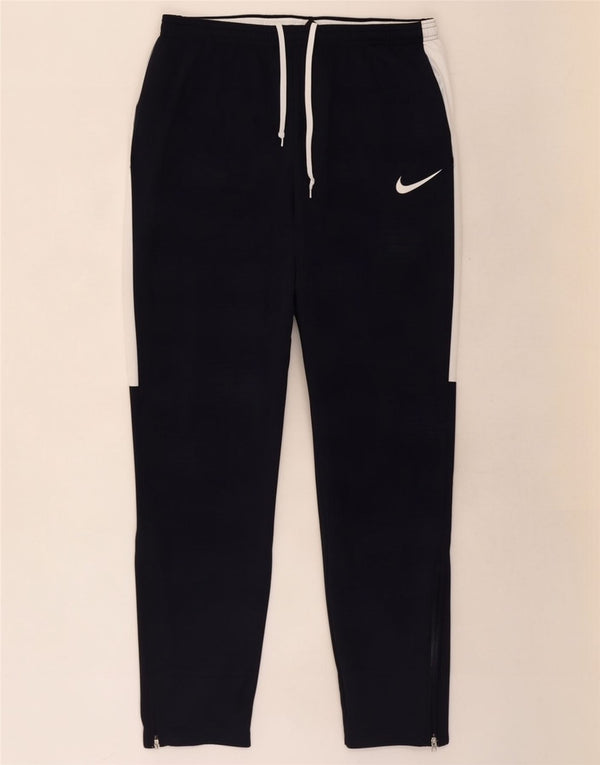 Nike Mens Dri Fit Tracksuit Trousers XL Navy Blue Colourblock Polyester