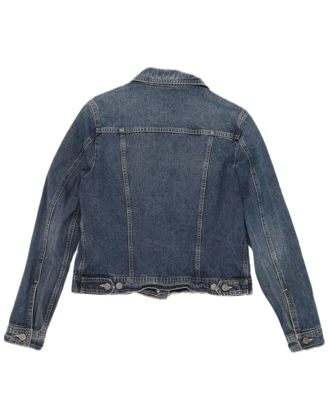 New Penny Womens Crop Denim Jacket UK 12 Medium Blue Cotton