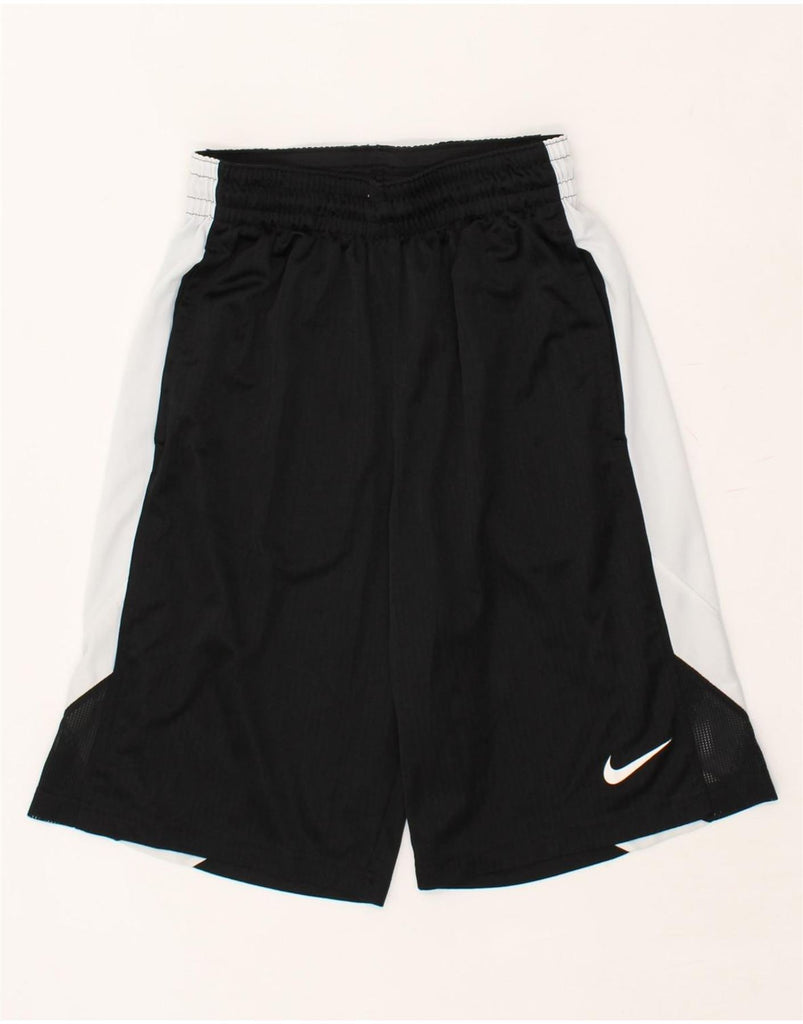 NIKE Mens Sport Shorts Small Black Colourblock Polyester | Vintage Nike | Thrift | Second-Hand Nike | Used Clothing | Messina Hembry 