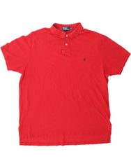 POLO RALPH LAUREN Mens Polo Shirt 3XL Red Cotton