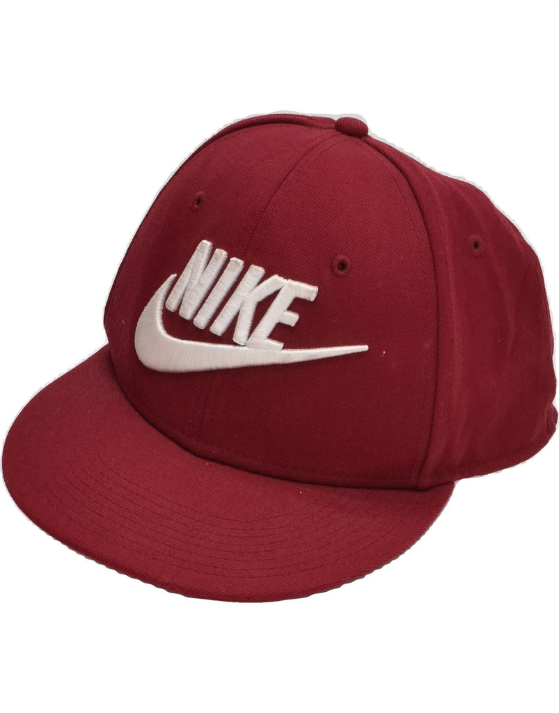 NIKE Mens Graphic Snapback Cap One Size Red Wool | Vintage Nike | Thrift | Second-Hand Nike | Used Clothing | Messina Hembry 