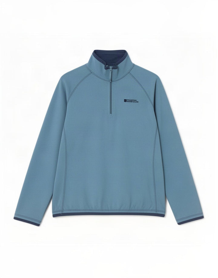 Mountain Warehouse Womens Zip Neck Fleece Jumper UK 16 Large Blue Polyester