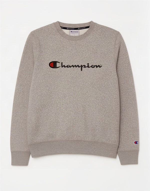 Champion Mens Graphic Sweatshirt Jumper Small Grey Flecked Cotton