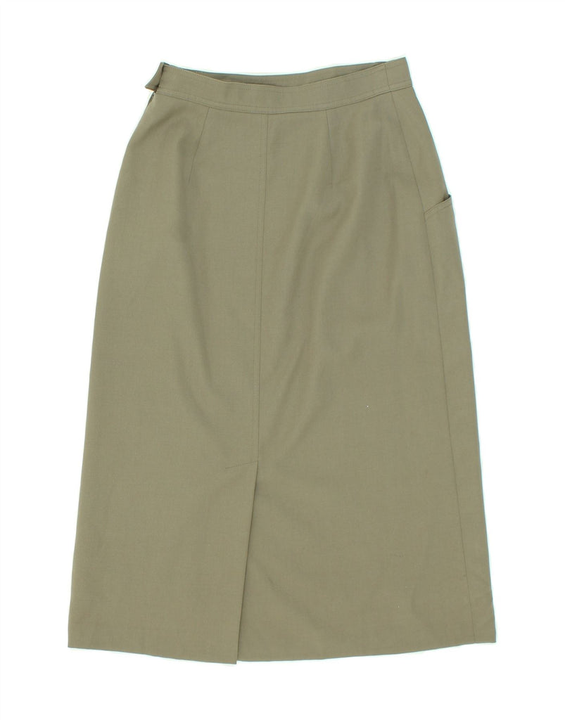 MAX MARA Womens Midi Skirt UK 12 Medium W28  Grey Wool Vintage Max Mara and Second-Hand Max Mara from Messina Hembry 