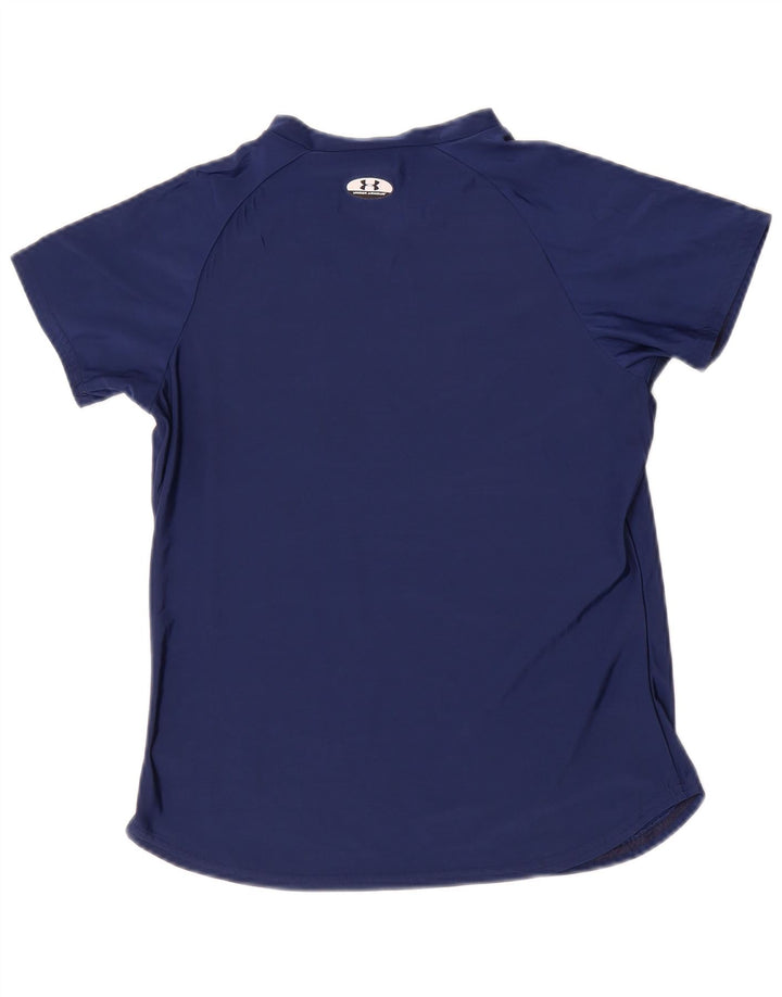 Under Armour Womens T-Shirt Top Small Navy Blue Polyester
