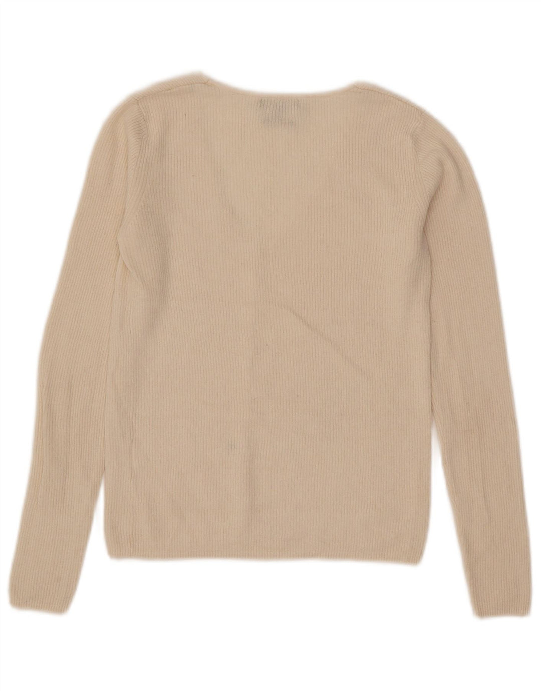 Massimo Dutti Womens Crop Cardigan Sweater UK 8 Small Off White