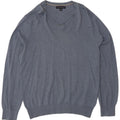 Banana Republic Mens V-Neck Jumper Sweater Medium Blue Cotton