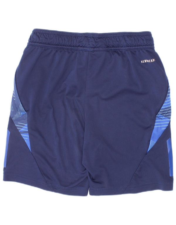 Adidas Boys Aeroready Sport Shorts 9-10 Years Navy Blue Colourblock