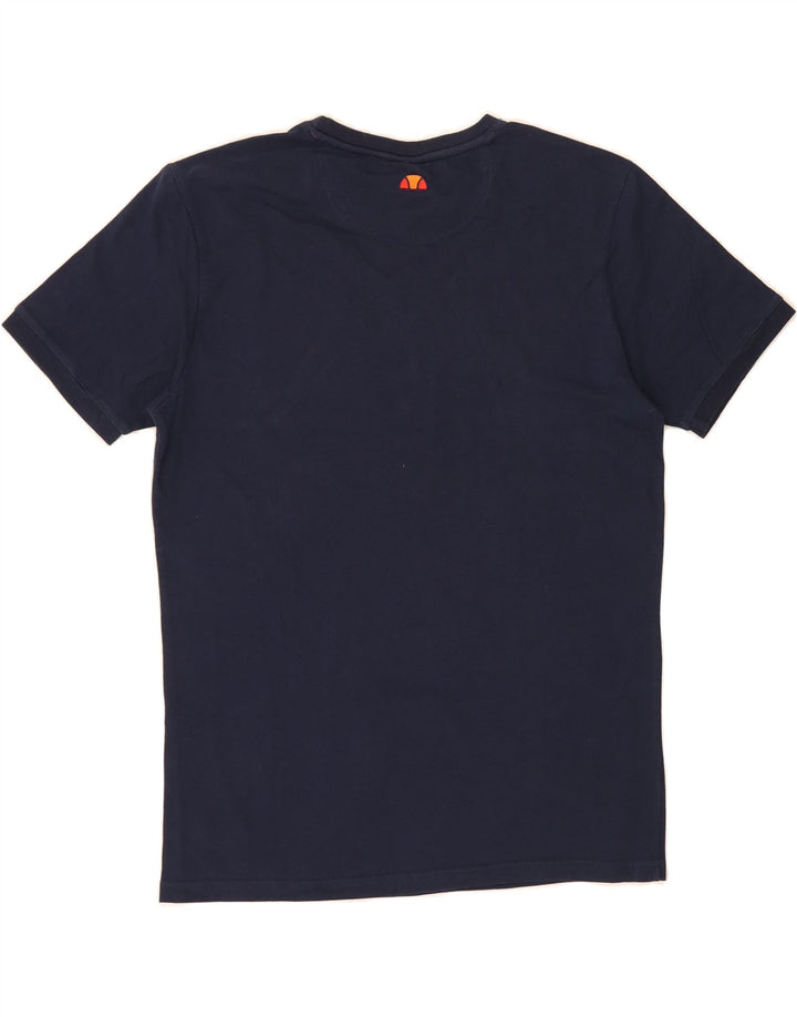 ELLESSE Womens Graphic T-Shirt Top UK 16 Large Navy Blue Vintage Ellesse and Second-Hand Ellesse from Messina Hembry 