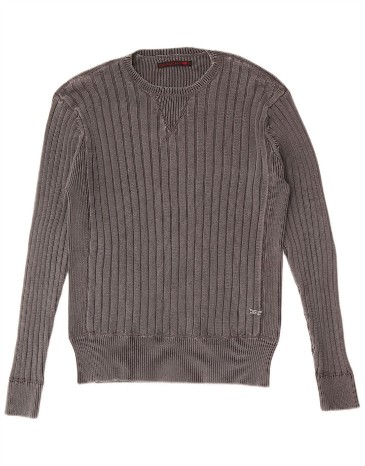 Levi's Mens Crew Neck Jumper Sweater Large Grey Cotton