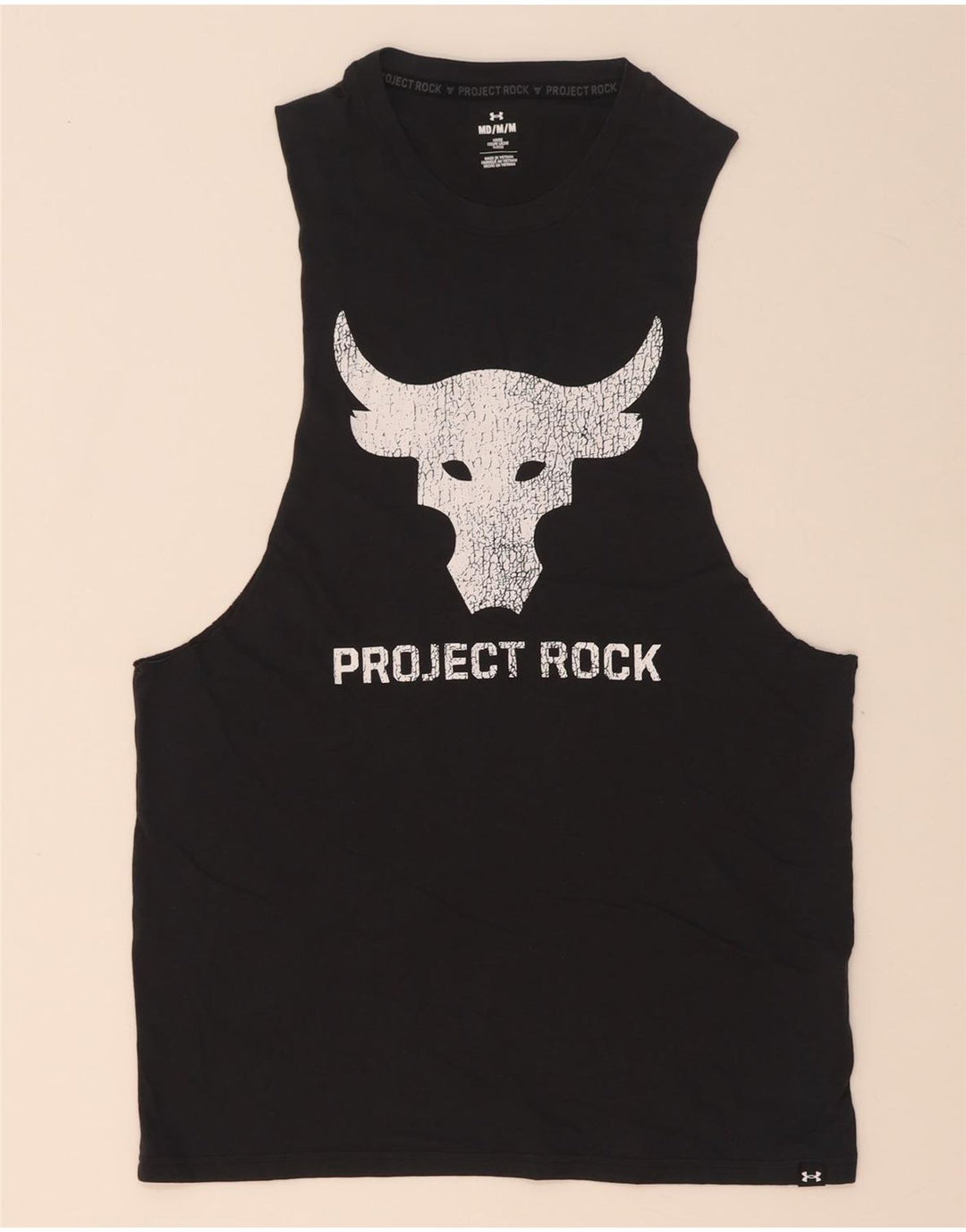 Under Armour Mens Graphic Vest Top Medium Black Cotton