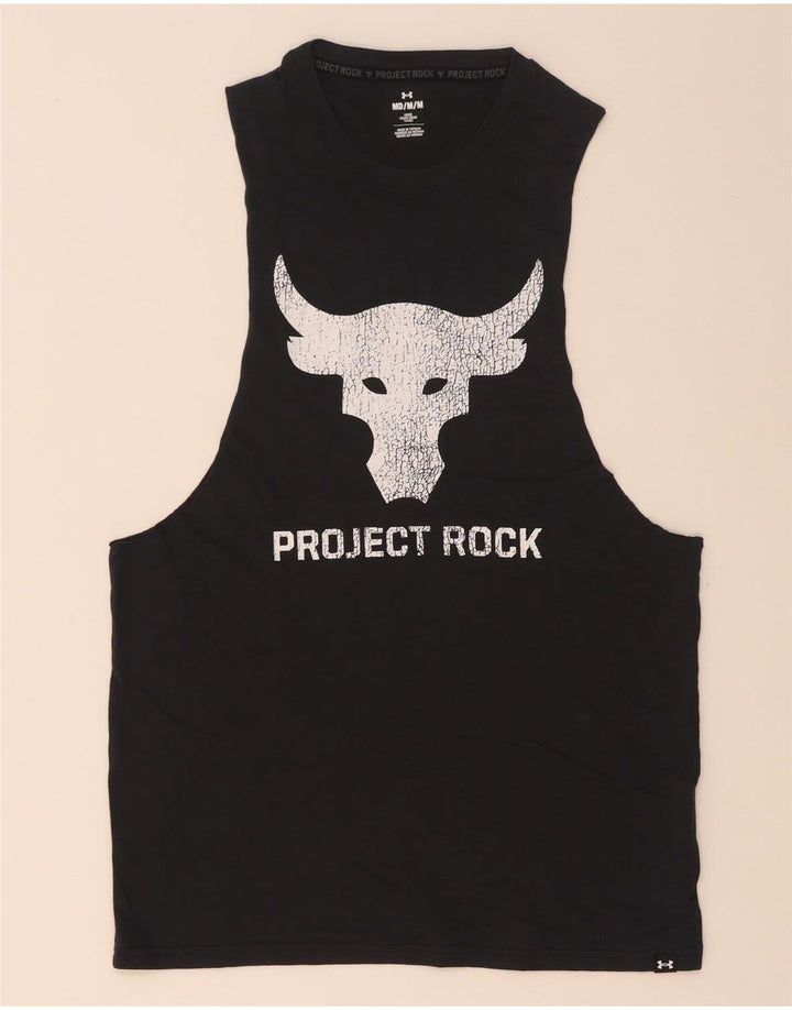 Under Armour Mens Graphic Vest Top Medium Black Cotton