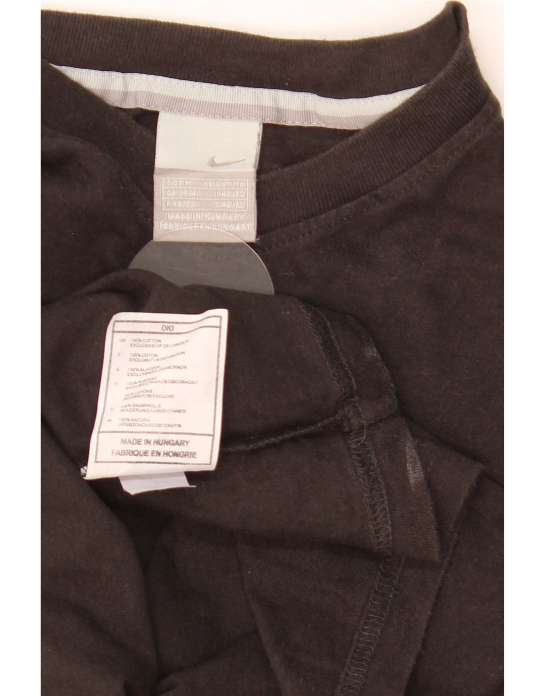Nike Mens T-Shirt Top UK 39/41 Medium Black Cotton