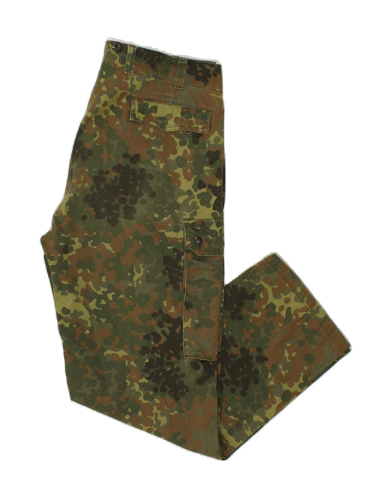 VINTAGE Mens Straight Cargo Trousers EU 50 Large W36 L30 Green Camouflage Vintage Vintage and Second-Hand Vintage from Messina Hembry 