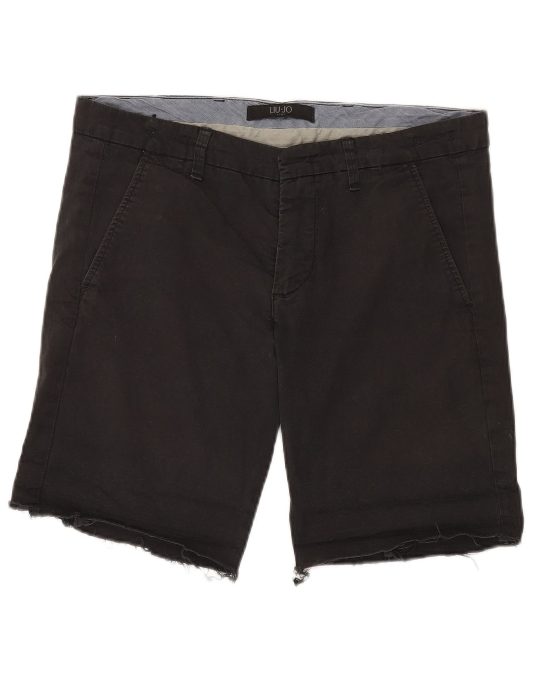 LIU JO Mens Slim Fit Chino Shorts IT 50 Large W36 Black Cotton