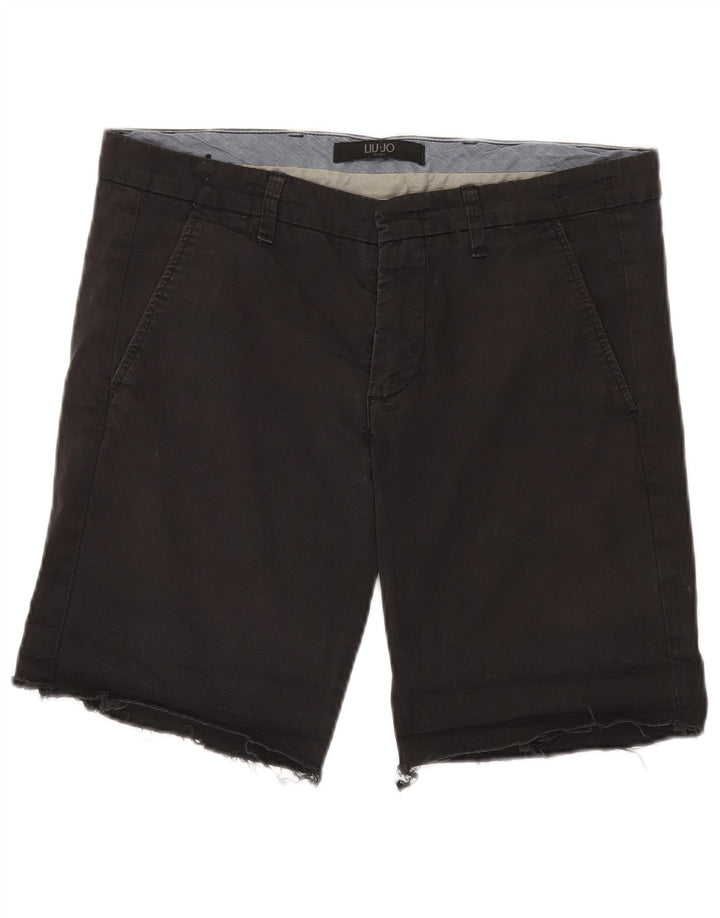 LIU JO Mens Slim Fit Chino Shorts IT 50 Large W36 Black Cotton