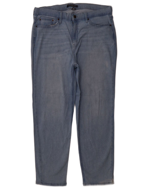 Calvin Klein Womens Crop Slim Jeans US 16 Large W33 L26 Blue Cotton