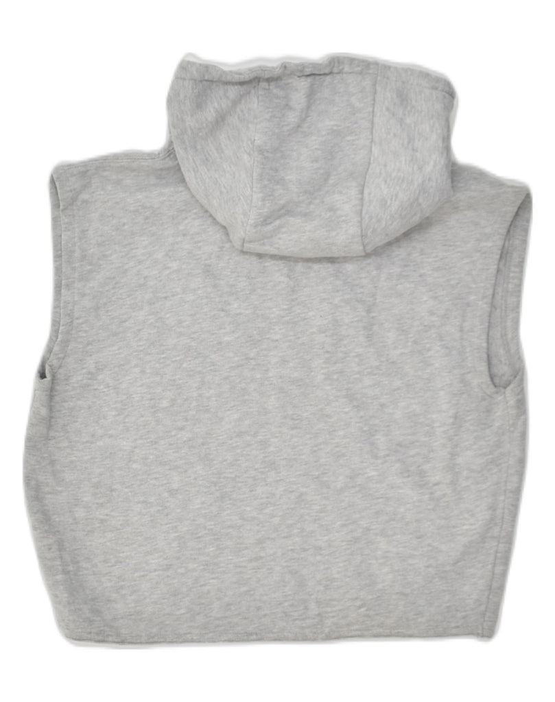 CALVIN KLEIN Womens Sleeveless Hoodie Jumper UK 12 Medium Grey Cotton | Vintage Calvin Klein | Thrift | Second-Hand Calvin Klein | Used Clothing | Messina Hembry 