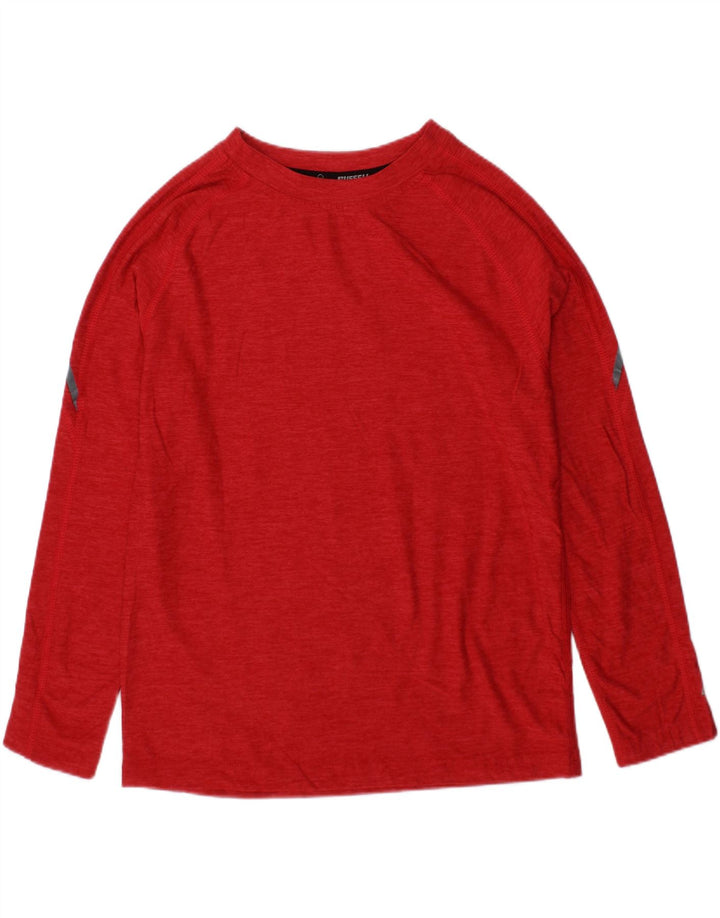 RUSSELL ATHLETIC Girls Top Long Sleeve 6-7 Years Small Red Vintage Russell Athletic and Second-Hand Russell Athletic from Messina Hembry 