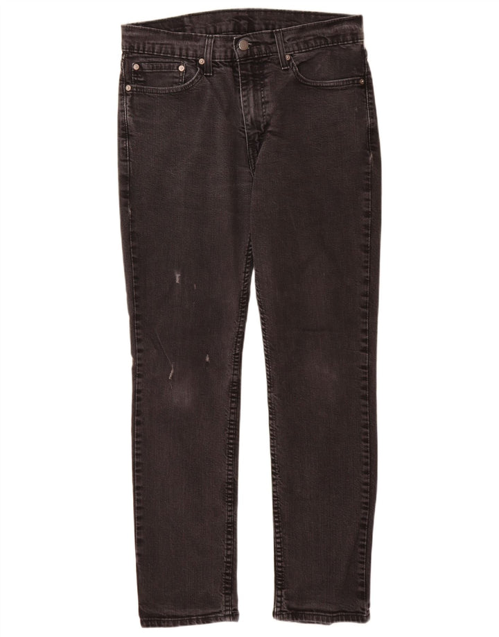 Levi's Mens 511 Distressed Slim Jeans W34 L32 Black Cotton