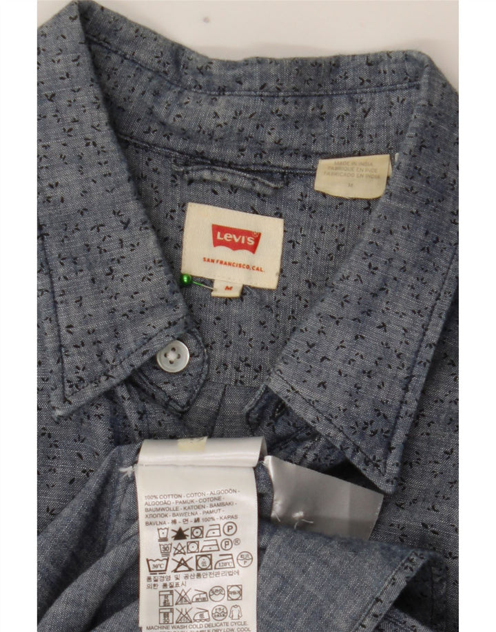 Levi's Mens Shirt Medium Blue Flecked Cotton